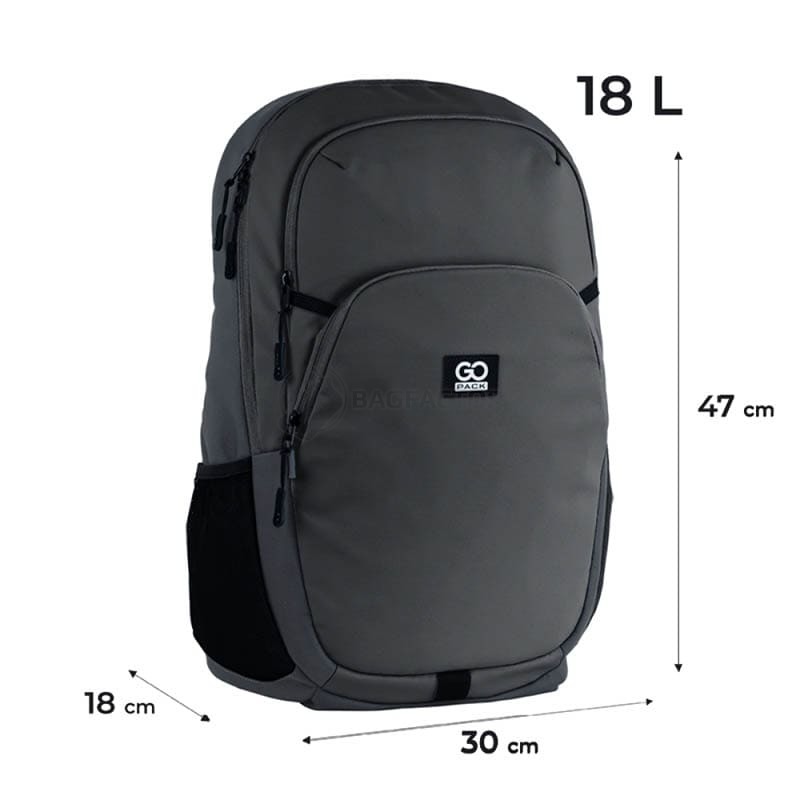 Міський рюкзак GoPack Education Teens 185 темно-сірий 18л (GO25-185L-1)