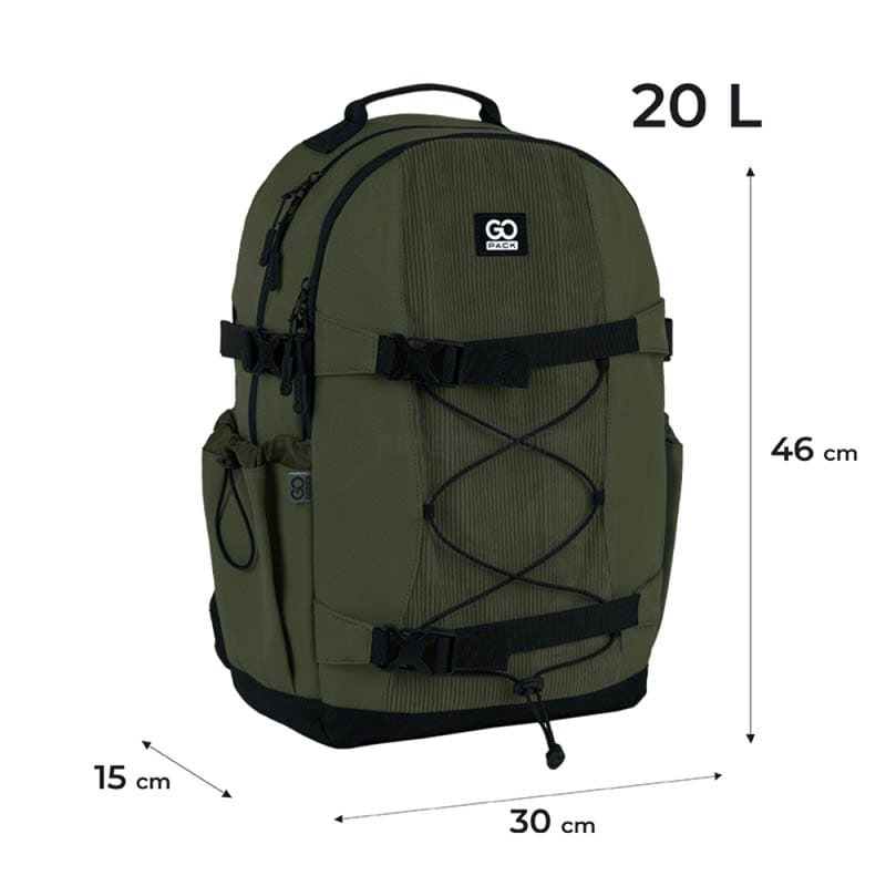Міський рюкзак GoPack Education Teens 186 хакі 20л (GO25-186L-3)