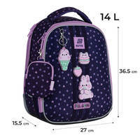 Шкільний каркасний рюкзак Kite Education 555 Feel Good Фіолетовий 14л (K25-555S-8)