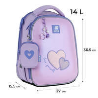 Шкільний каркасний рюкзак Kite Education 555 Sweetheart Рожевий 14л (K25-555S-7)