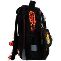 Шкільний каркасний рюкзак Kite Education 555 Hot Wheels Чорний 14л (HW25-555S)
