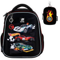 Шкільний каркасний рюкзак Kite Education 555 Hot Wheels Чорний 14л (HW25-555S)