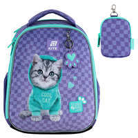 Шкільний каркасний рюкзак Kite Education 555 Studio Pets Фіолетовий 14л (SP25-555S-2)