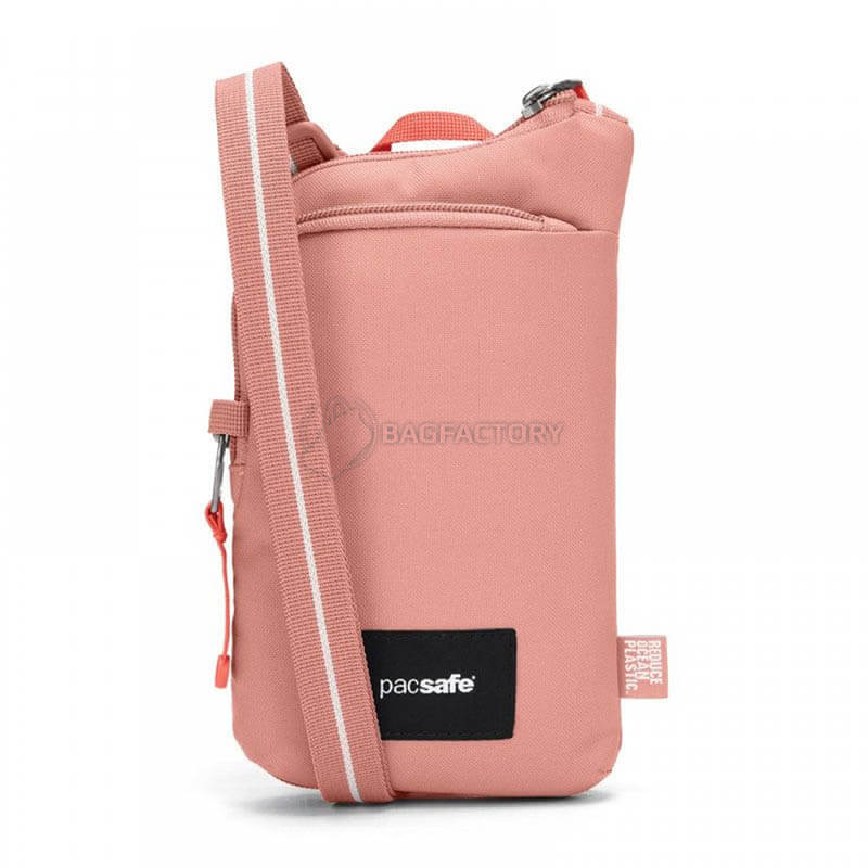 Сумка через плече антизлодій Pacsafe GO Tech Crossbody 4 ст. захисту 0.2л рожевий (35175340)
