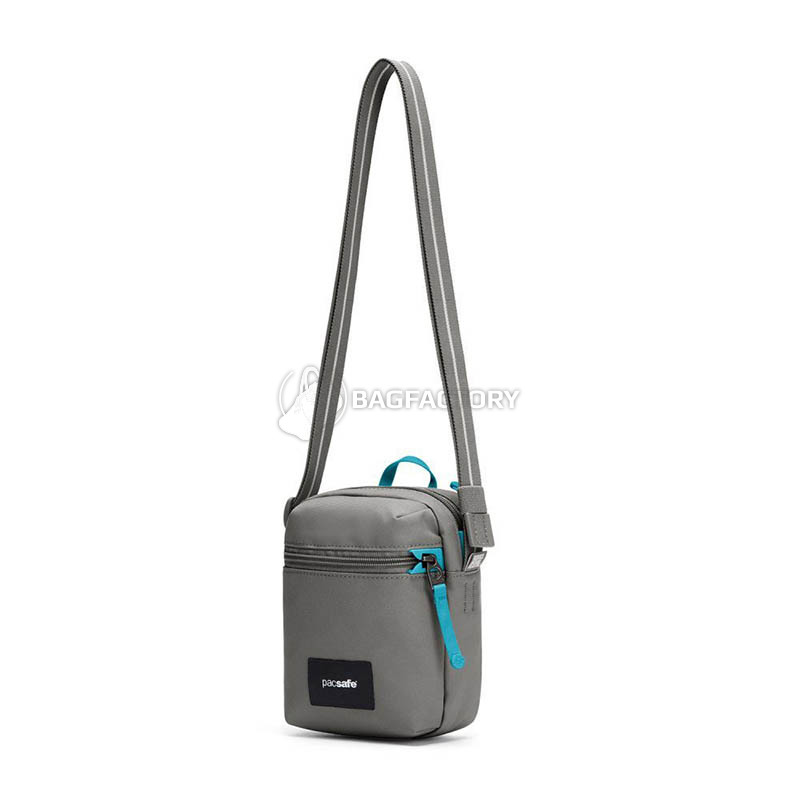 Сумка через плече антизлодій Pacsafe GO Micro Crossbody 4 ст. захисту 1.5л сірий (35130146)