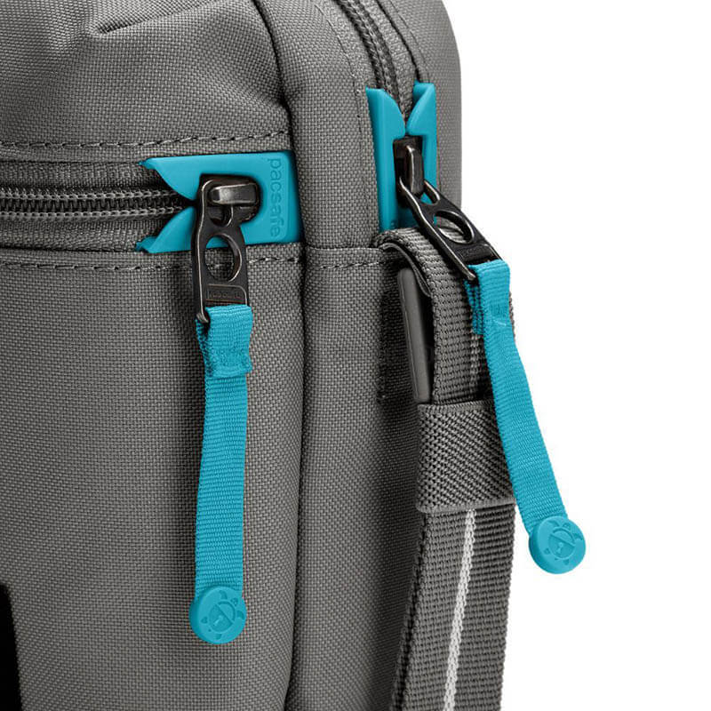 Сумка через плече антизлодій Pacsafe GO Micro Crossbody 4 ст. захисту 1.5л сірий (35130146)