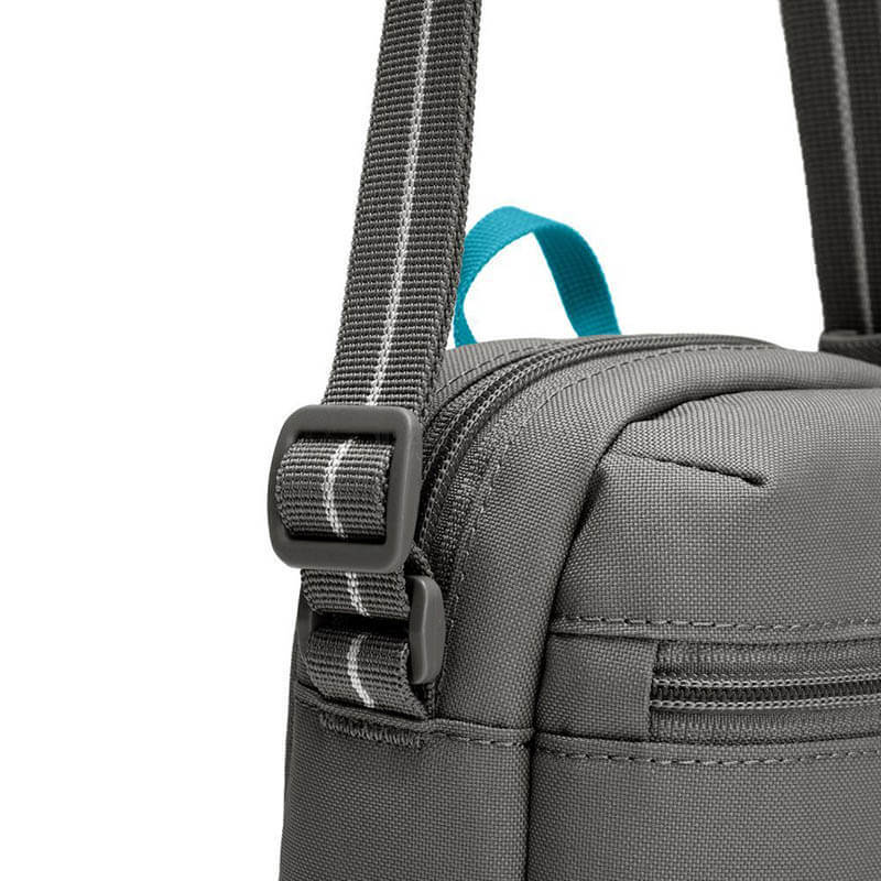 Сумка через плече антизлодій Pacsafe GO Micro Crossbody 4 ст. захисту 1.5л сірий (35130146)