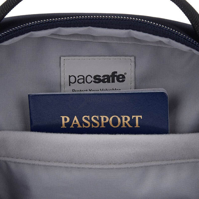 Сумка через плече антизлодій Pacsafe V Tour Crossbody 5 ст. захисту 7л темно-синій (61110658)