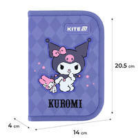 Пенал без наповнення Kite Kuromi 621 HK-2, 1 відділення, 1 відворот (HK25-621-2)