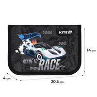 Пенал без наповнення Kite Hot Wheels 621 HW, 1 відділення, 1 відворот (HW25-621)