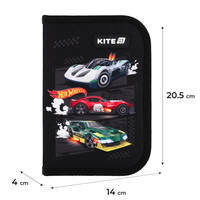 Пенал без наповнення Kite Hot Wheels 622-1 HW, 1 відділення, 2 відвороти (HW25-622-1)