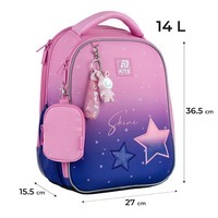 Шкільний каркасний рюкзак Kite Education 55 Sparkling Рожевий 14 л (K25-555S-9)