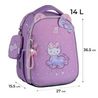 Шкільний каркасний рюкзак Kite Education 555 Hello Kitty Рожевий 14 л (HK25-555S)