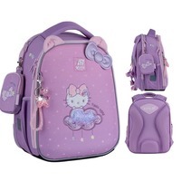Шкільний каркасний рюкзак Kite Education 555 Hello Kitty Рожевий 14 л (HK25-555S)