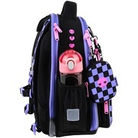 Шкільний каркасний рюкзак Kite Education 556 Kuromi Чорний/фіолетовий 12 л (HK25-556M)