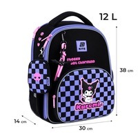 Шкільний каркасний рюкзак Kite Education 556 Kuromi Чорний/фіолетовий 12 л (HK25-556M)