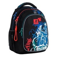Шкільний рюкзак для підлітка Kite Education teens 8001M-1 Чорний з принтом 20.5 л (K25-8001M-1)