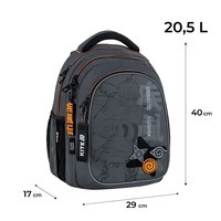 Шкільний рюкзак для підлітка Kite Education teens 8001M Naruto Shippuden Сірий 20.5 л (NR25-8001M)