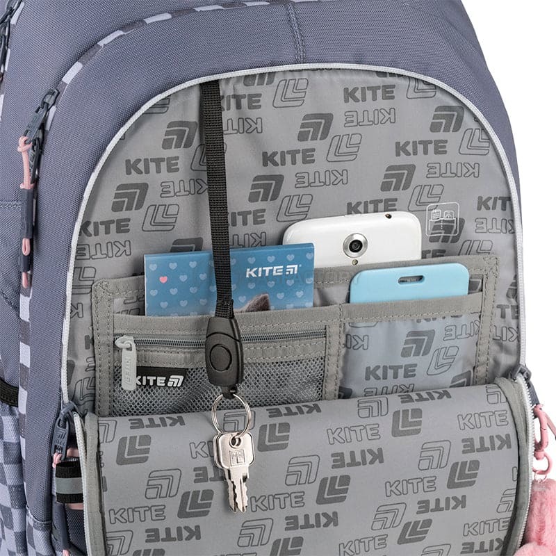 Шкільний рюкзак для підлітка Kite Education teens 727L-3 Сірий 19.5 л (K25-727L-3)