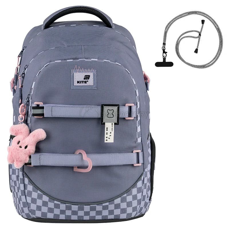 Шкільний рюкзак для підлітка Kite Education teens 727L-3 Сірий 19.5 л (K25-727L-3)