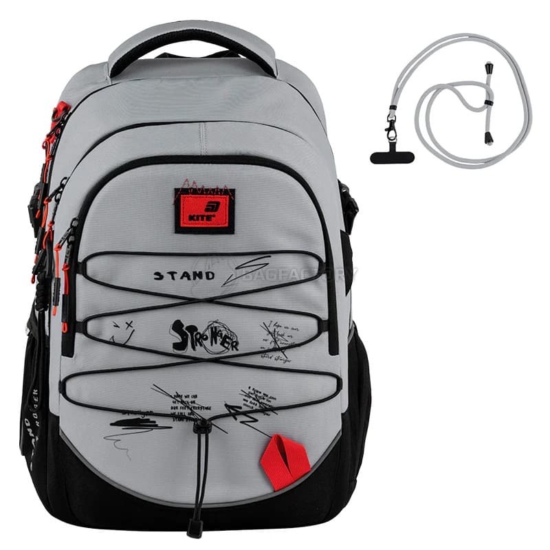 Шкільний рюкзак для підлітка Kite Education teens 727L-2 Сірий 19.5 л (K25-727L-2)