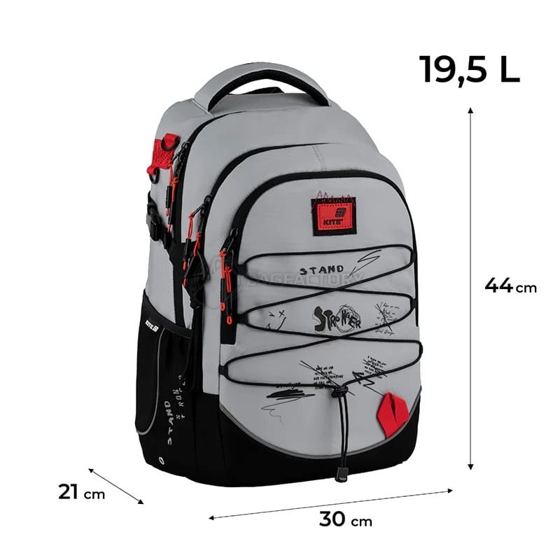 Шкільний рюкзак для підлітка Kite Education teens 727L-2 Сірий 19.5 л (K25-727L-2)