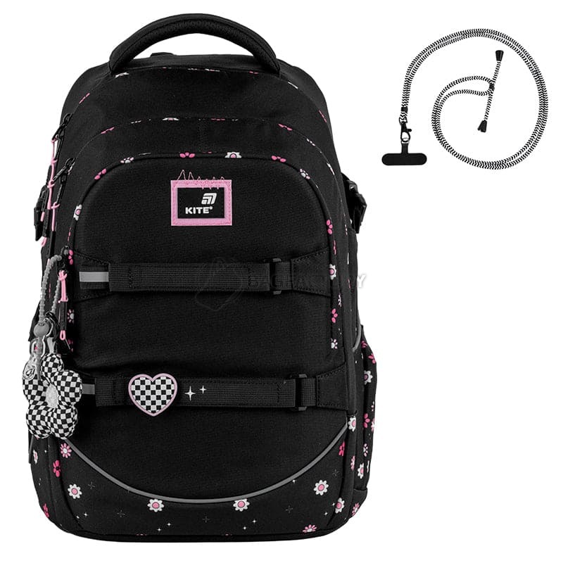 Шкільний рюкзак для підлітка Kite Education teens 727L-4 Чорний 19.5 л (K25-727L-4)