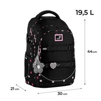 Шкільний рюкзак для підлітка Kite Education teens 727L-4 Чорний 19.5 л (K25-727L-4)