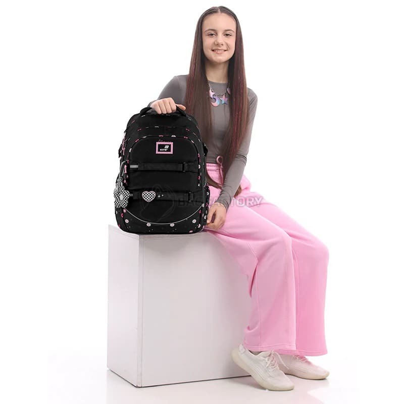 Шкільний рюкзак для підлітка Kite Education teens 727L-4 Чорний 19.5 л (K25-727L-4)