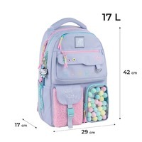 Шкільний рюкзак для підлітка Kite Education teens 2587M Hello Kitty Сірий 17 л (HK25-2587M)