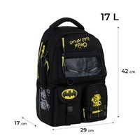Шкільний рюкзак для підлітка Kite Education teens 2587M DC Batman Чорний 17 л (DC25-2587M)