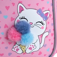 Шкільний напівкаркасний рюкзак GoPack Education 165S Fluffy Kitten 12л (GO25-165S-2)