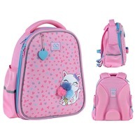 Шкільний напівкаркасний рюкзак GoPack Education 165S Fluffy Kitten 12л (GO25-165S-2)