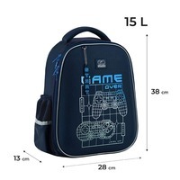 Шкільний напівкаркасний рюкзак GoPack Education 165M Level Up 15л (GO25-165M-7)