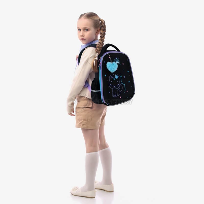 Шкільний напівкаркасний рюкзак GoPack Education 165M Meowjestical 15л (GO25-165M-2)