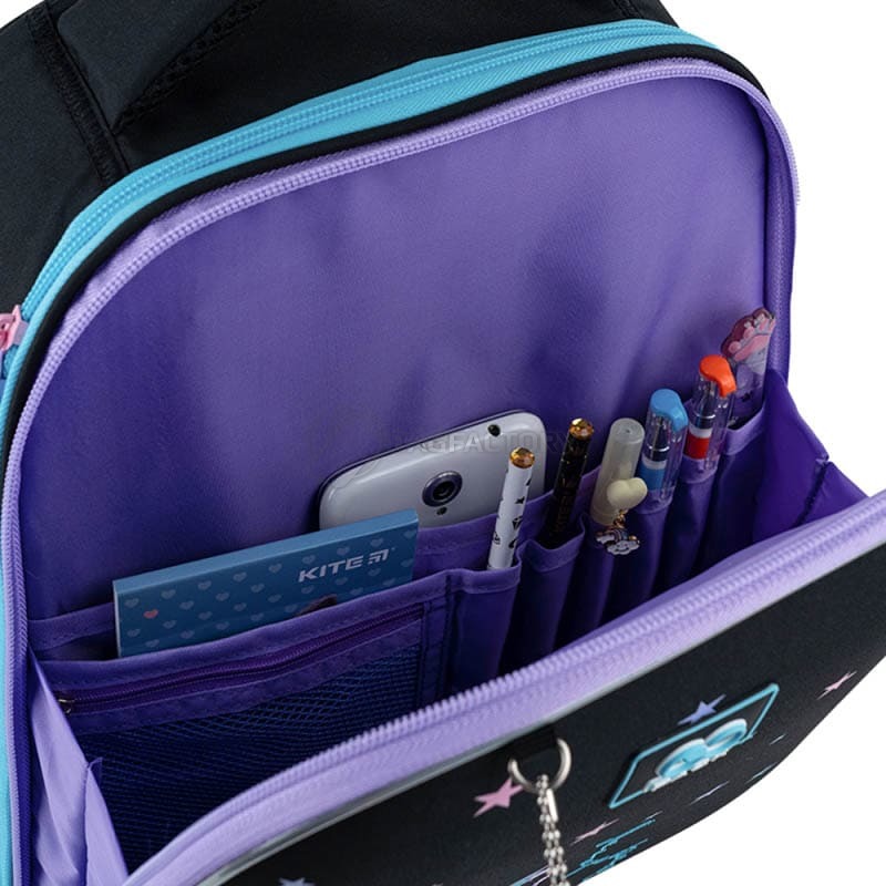 Шкільний напівкаркасний рюкзак GoPack Education 165M Meowjestical 15л (GO25-165M-2)