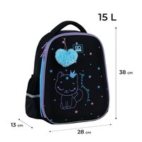 Шкільний напівкаркасний рюкзак GoPack Education 165M Meowjestical 15л (GO25-165M-2)