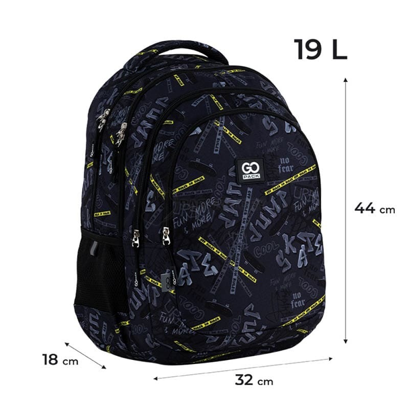 Рюкзак підлітковий GoPack Teens 162L-5 Чорний 19л (GO25-162L-5)