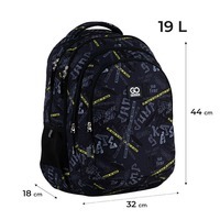 Рюкзак підлітковий GoPack Teens 162L-5 Чорний 19л (GO25-162L-5)