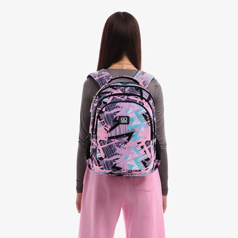 Рюкзак підлітковий GoPack Teens 162L-1 Рожевий принт 19л (GO25-162L-1)