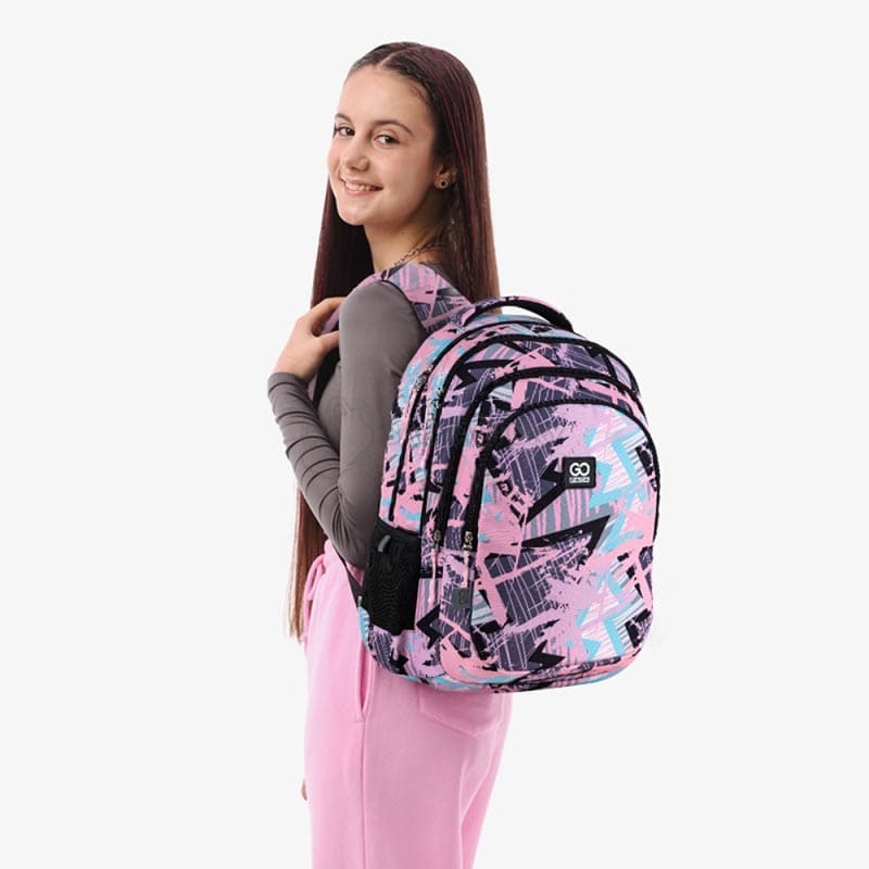 Рюкзак підлітковий GoPack Teens 162L-1 Рожевий принт 19л (GO25-162L-1)