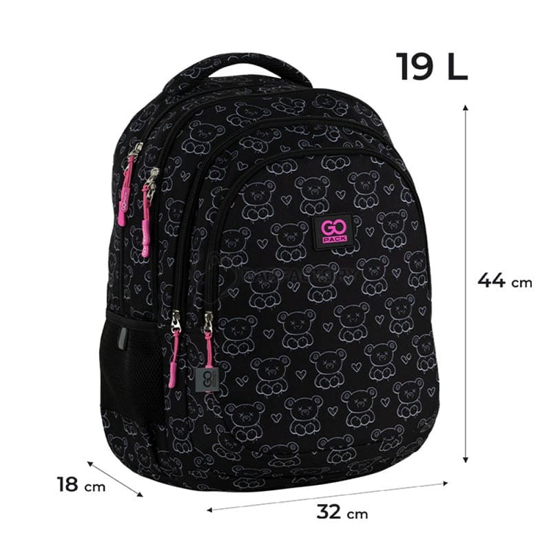 Рюкзак підлітковий GoPack Teens 162L-2 Чорний 19л (GO25-162L-2)