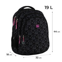 Рюкзак підлітковий GoPack Teens 162L-2 Чорний 19л (GO25-162L-2)