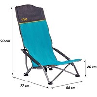 Крісло розкладне Uquip Sandy XL Blue/Grey (DAS303234)