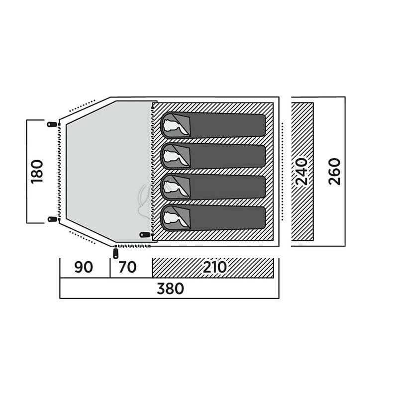 Намет чотиримісний Easy Camp Lomsdal 4 (931551)