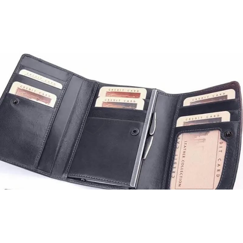 Гаманець жіночий шкіряний Stefania Чорний (018D-DF-62)