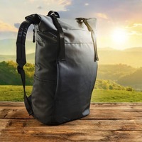 Міський рюкзак роллтоп Schwarzwolf Pektusan 25L Чорний (F3524201AJ3)