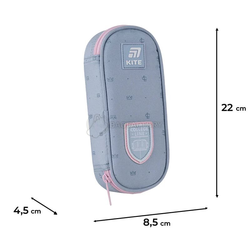 Пенал шкільний Kite 599 College Line Girl Сірий (K25-599-3)