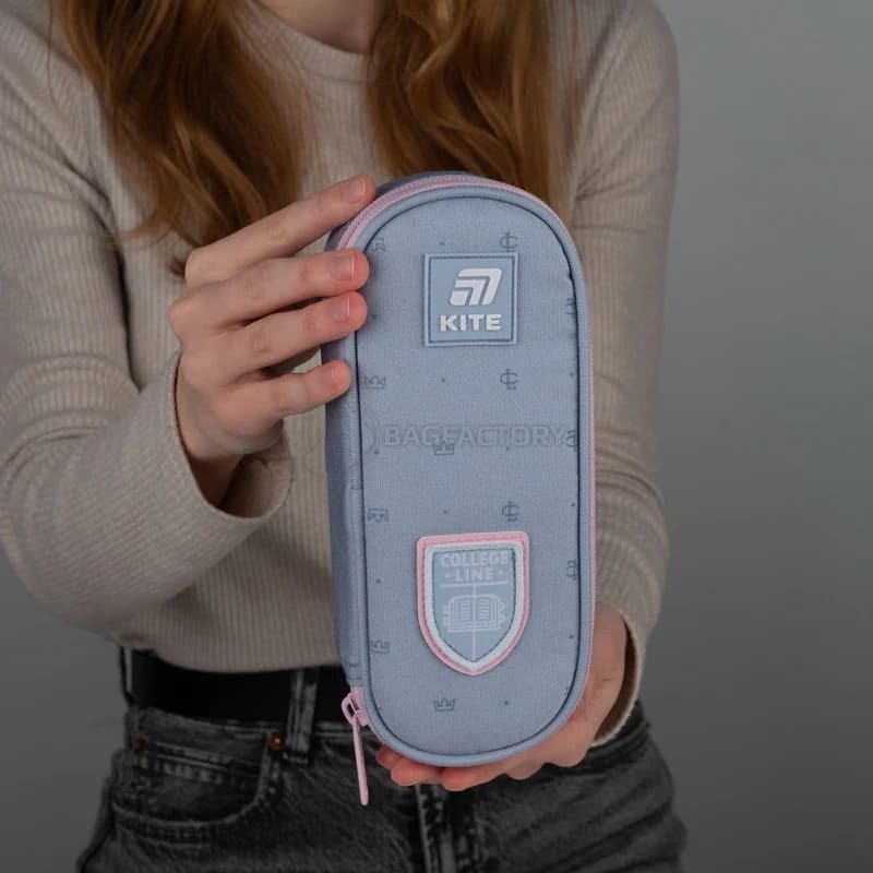 Пенал шкільний Kite 599 College Line Girl Сірий (K25-599-3)