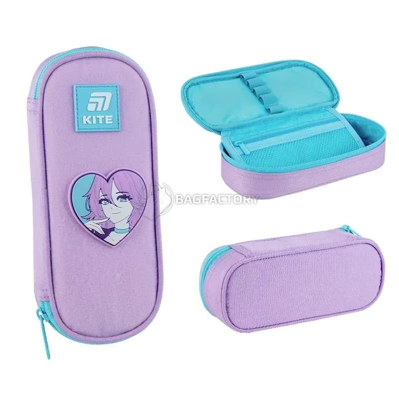 Пенал шкільний Kite 599 Kawaii Love Бузковий (K25-599-20)